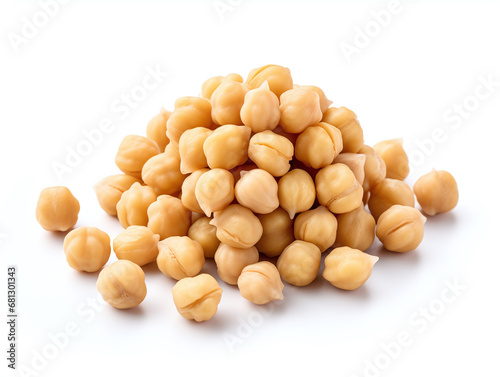 Chickpeas isolated on white.