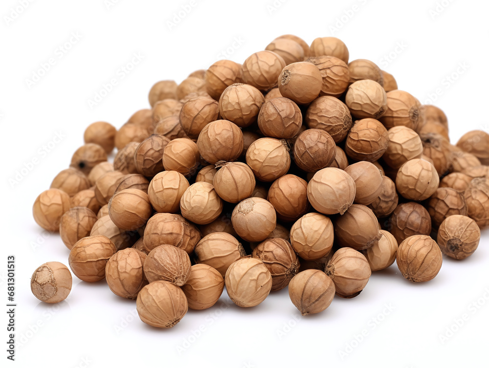 Coriander seeds isolated on white. Coriander seeds isolated on white.