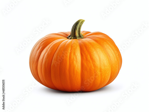 One pumpkin isolated on white.