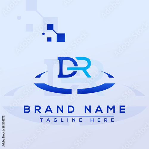 Letter DR Blue Professional logo for all kinds of business