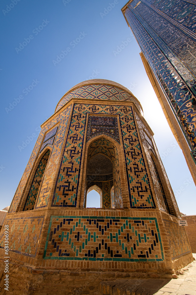 Historical cemetery of Shahi Zinda with its finely decorated mausoleums