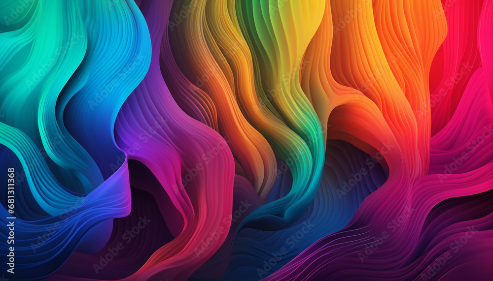 Futuristic design with vibrant colors and abstract wave pattern backdrop generated by AI Futuristic design with vibrant colors and abstract wave pattern backdrop generated by AI