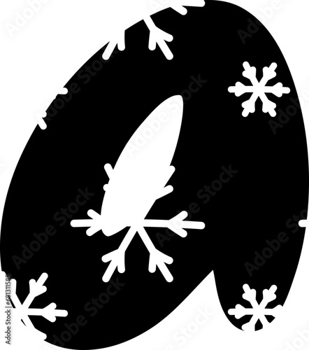 snowflake alphabet lowercase a © Attachai