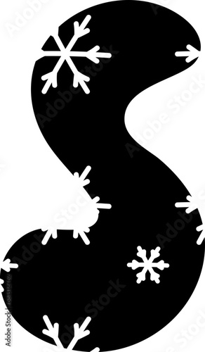 snowflake alphabet upercases s © Attachai