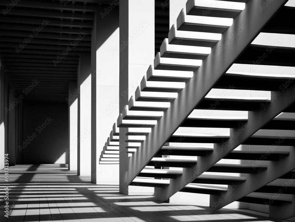 Fototapeta premium Urban Geometry Through Minimalist Lines and Shadows