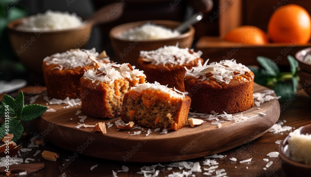Organic pumpkin bread, a healthy indulgence for sweet food lovers generated by AI