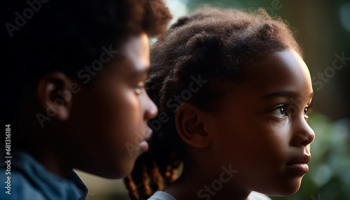 Cheerful children enjoy carefree fun outdoors with affectionate family bonding generated by AI © Jeronimo Ramos