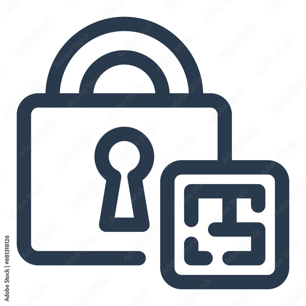 Secure Document Encryption Technology Icon Secure Document Encryption Technology Icon