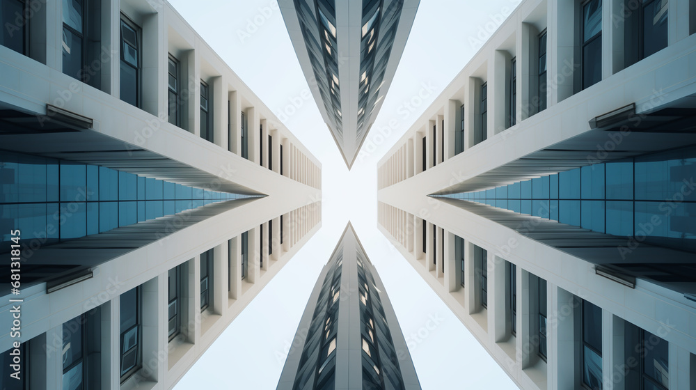Fototapeta premium Abstract symmetry in Human-Made Landscapes