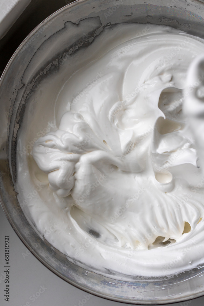 Close up of a bowl of cream Close up of a bowl of cream