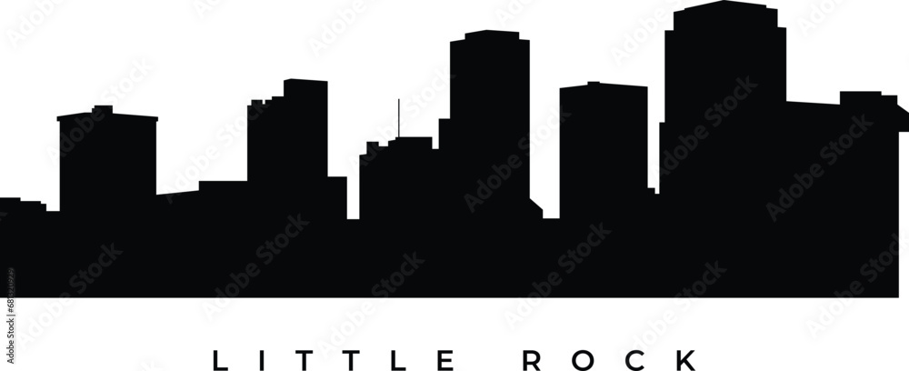 Little Rock City skyline silhouette