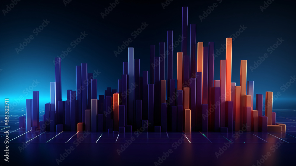 Calculation of financial growth and investment, financial wealth money concept background illustration