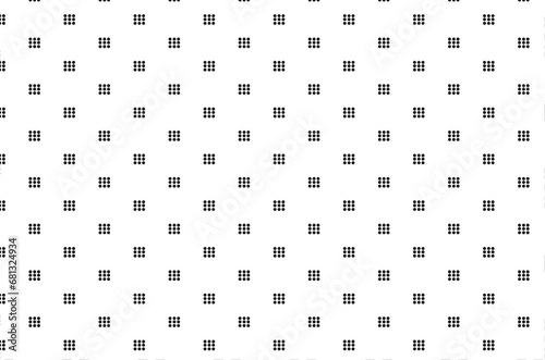 Digital png illustration of rows of black dots in squares on transparent background
