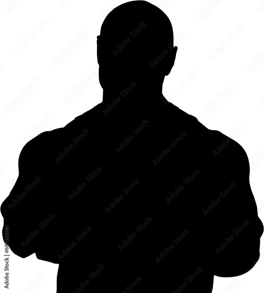 Digital png silhouette of man flexing muscles on transparent background Digital png silhouette of man flexing muscles on transparent background