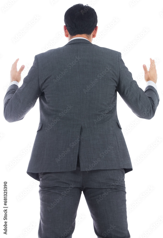 Digital png photo of asian businessman with hands in mid air on transparent background Digital png photo of asian businessman with hands in mid air on transparent background