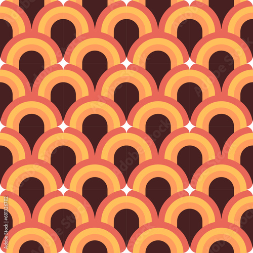 seamless patten asian, abstract geometric lines and curvy waves, vintage ornament, cute design, vector illustration