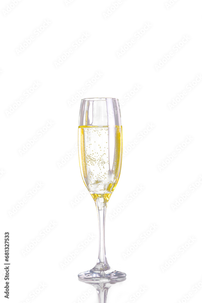 Digital png illustration of glass of champagne on transparent background