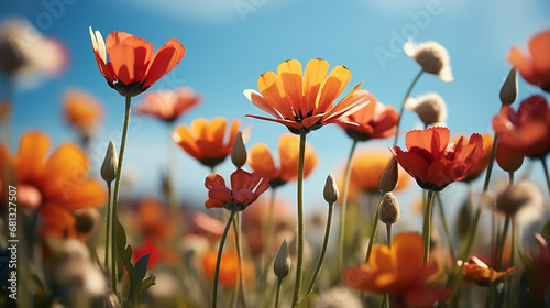 field of poppies HD 8K wallpaper Stock Photographic Image 