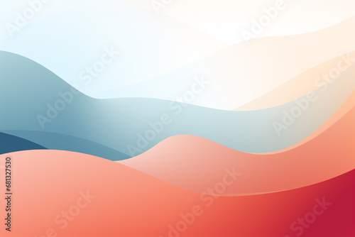 Colorful abstract background with wavy shapes  Generative AI