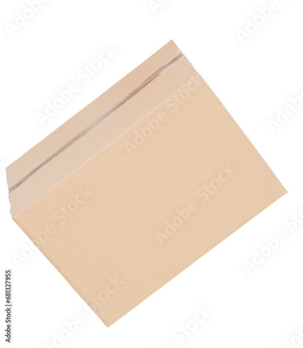 Digital png illustration of cardboard box on transparent background