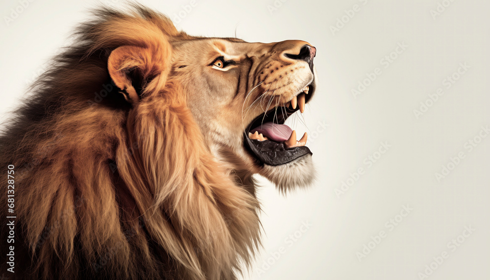left profile photo african lion