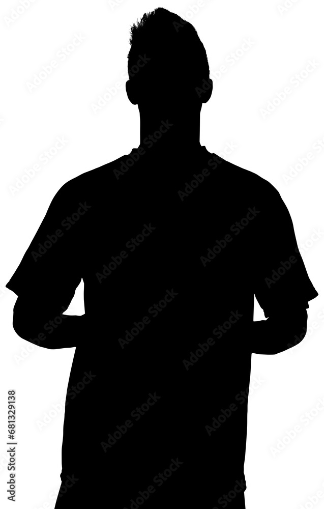 Digital png illustration of silhouette of sportsman on transparent background