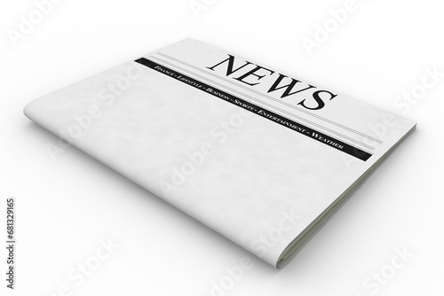 Digital png illustration of white newspaper on transparent background
