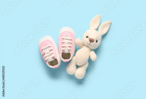 Stylish baby shoes with cut...
