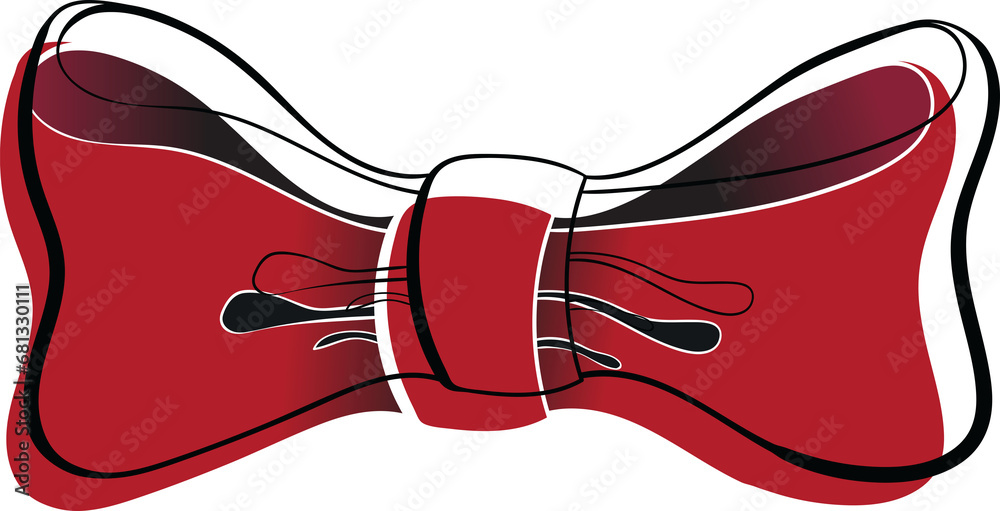 Obraz premium Digital png illustration of red bow tie on transparent background