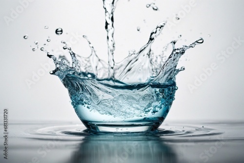 Water splash in glass