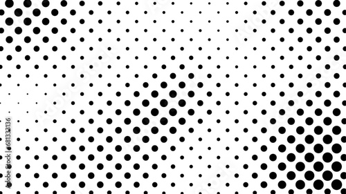 Abstract creative pattern pop art comic style black halftone isolated on white background Vector. Dotted circle vector illustration. Abstract halftone background. Dot spray gradation for your design.