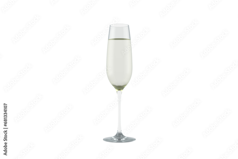 Digital png illustration of glass of champagne on transparent background