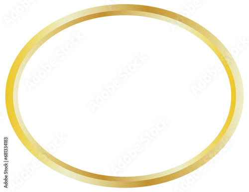 gold ellipe frame transparent background