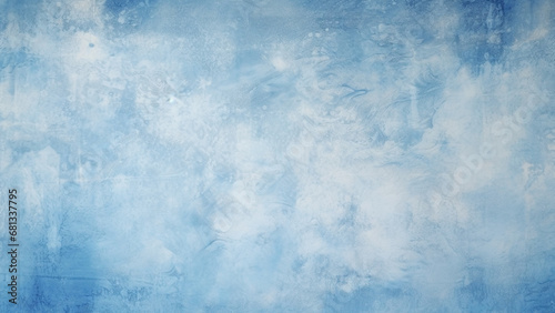 Denim Blue and Creamy White Watercolor Splashes Abstract © icehawk33