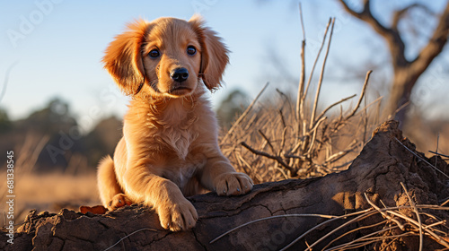 golden retriever puppy HD 8K wallpaper Stock Photographic Image 