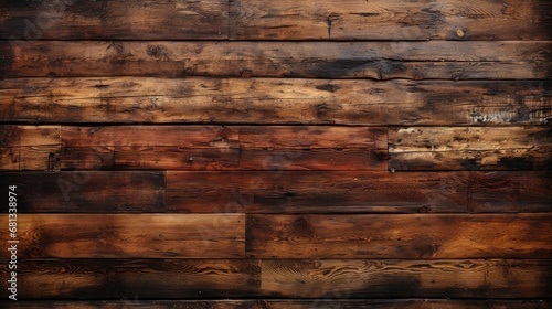 Rustic Charm: Close-up View of Weathered Wooden Planks