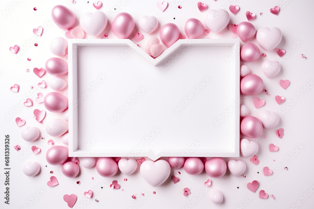 pink valentine frame
