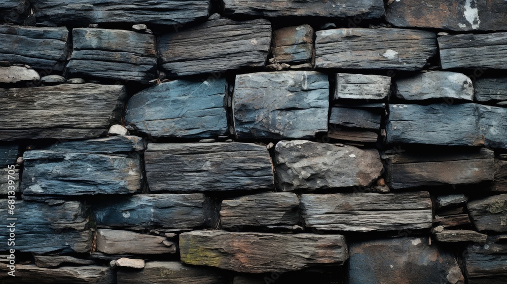 Ancient Stone Wall with Varied Hues and Depth Ancient Stone Wall with Varied Hues and Depth