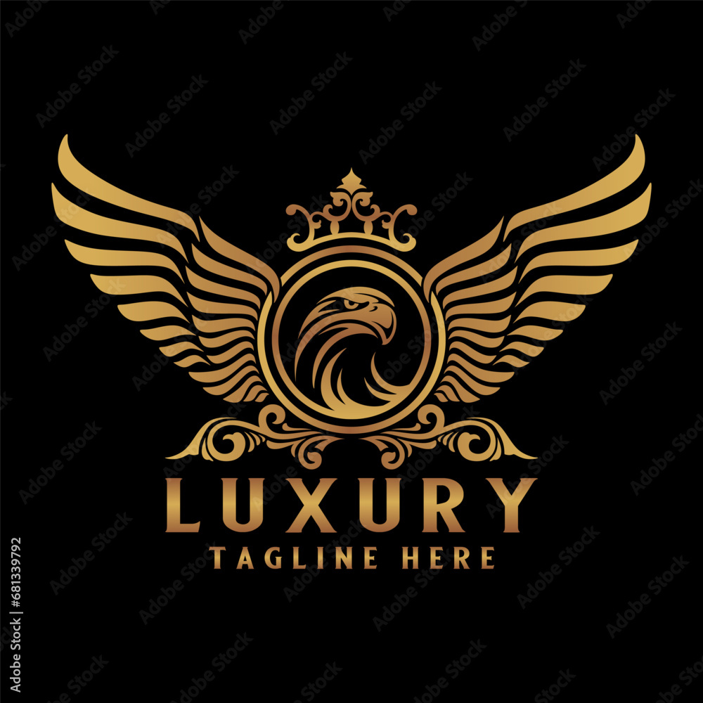 Eagle luxury logo design. Perfect for companies, labels, badges and more