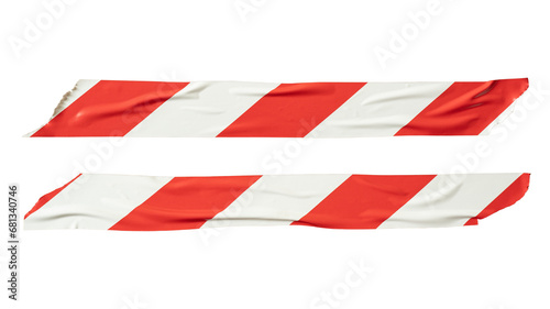 Red and white barricade tape photo