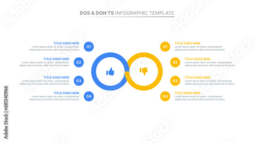 Dos and Don’ts Comparison Infographic Design Template