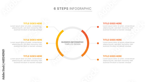 Circle Round Infographic Design Template with Six Options