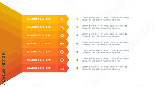 Modern Infographic Design Template with Seven Options