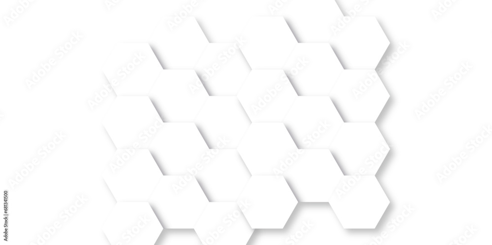 Background with lines hexagon and Abstract background hexagonal, modern abstract vector polygonal pattern. Futuristic abstract honeycomb technology white background. Luxury white hexagon pattern.