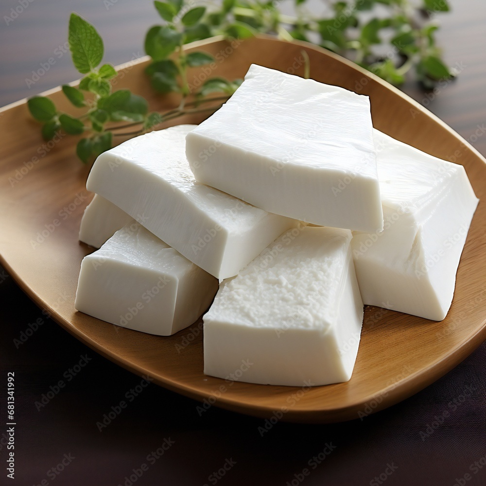 Traditional Greek white soft cheese called ' anthotyro