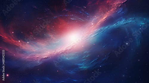 Background Design of Swirling Galaxy Patterns Against a Deep Space Backdrop