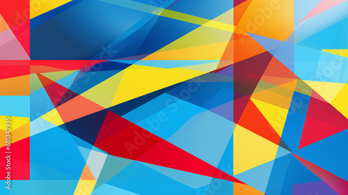 Background Design of Colorful Geometric Patterns