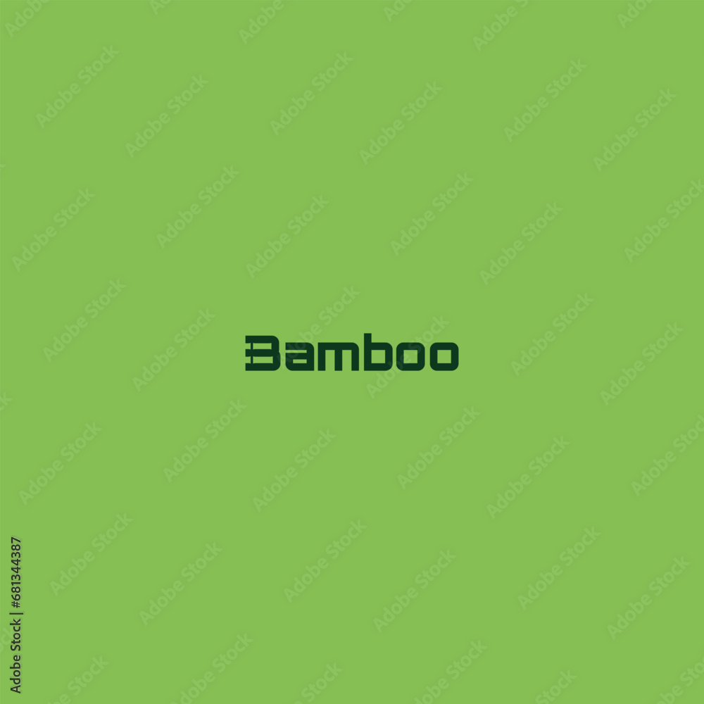Bamboo Wordmark Vector Bamboo Wordmark Vector