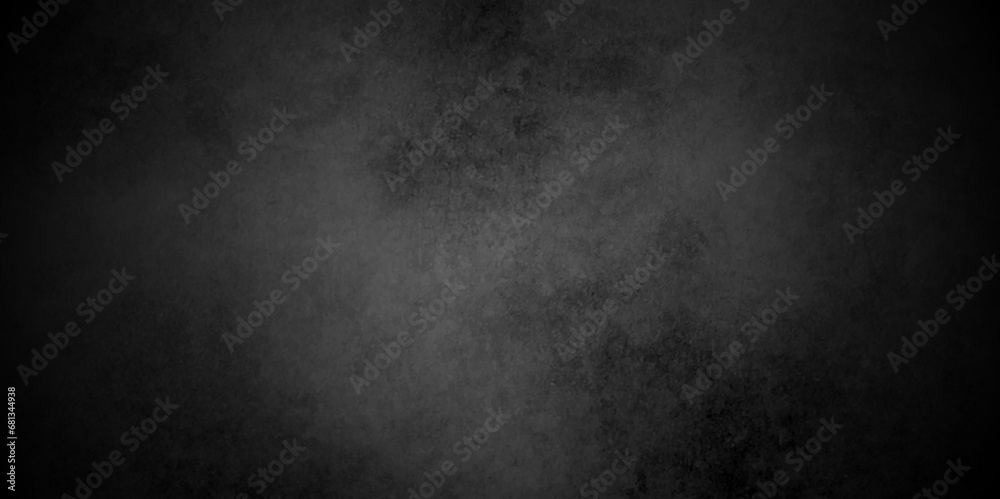 Abstract Dark black stone wall grunge backdrop texture background. Vintage dirty grunge concrete wall. black blank backdrop vintage marbled textured border background.	 - obrazy, fototapety, plakaty 