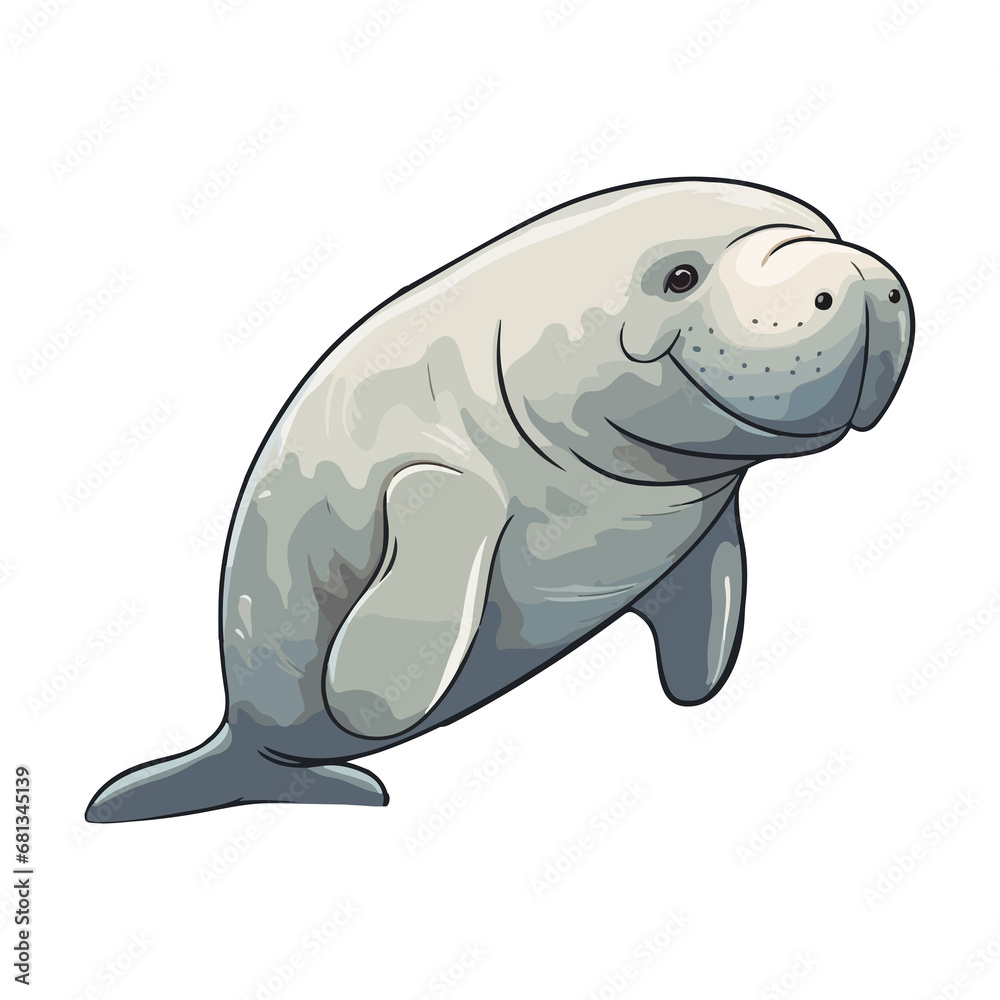 underwater manatee illustration marine wildlife underwater manatee illustration marine wildlife